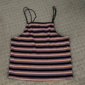 Multi-colored halter top